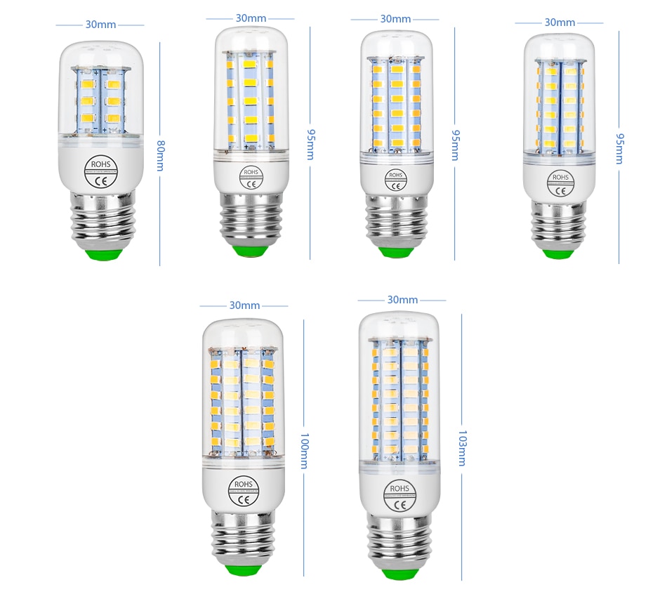 E27 LED Light Bulb 220V Corn Bulbs E14 Energy Saving Lamp G9 Halogen Lights GU10 Lampara LED Chandelier For Home B22 Bombilla