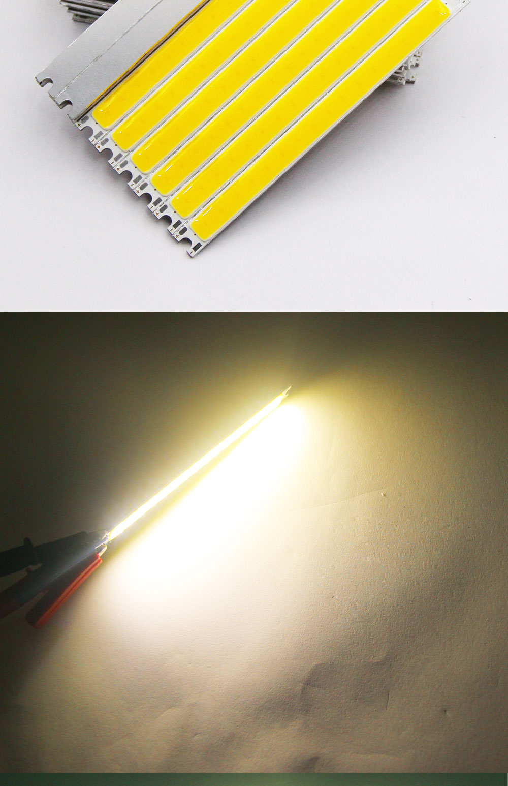 5W DC 12V LED COB Bulb Strip Light Source Warm Pure White DIY 10CM 500LM 100x8MM Lamp