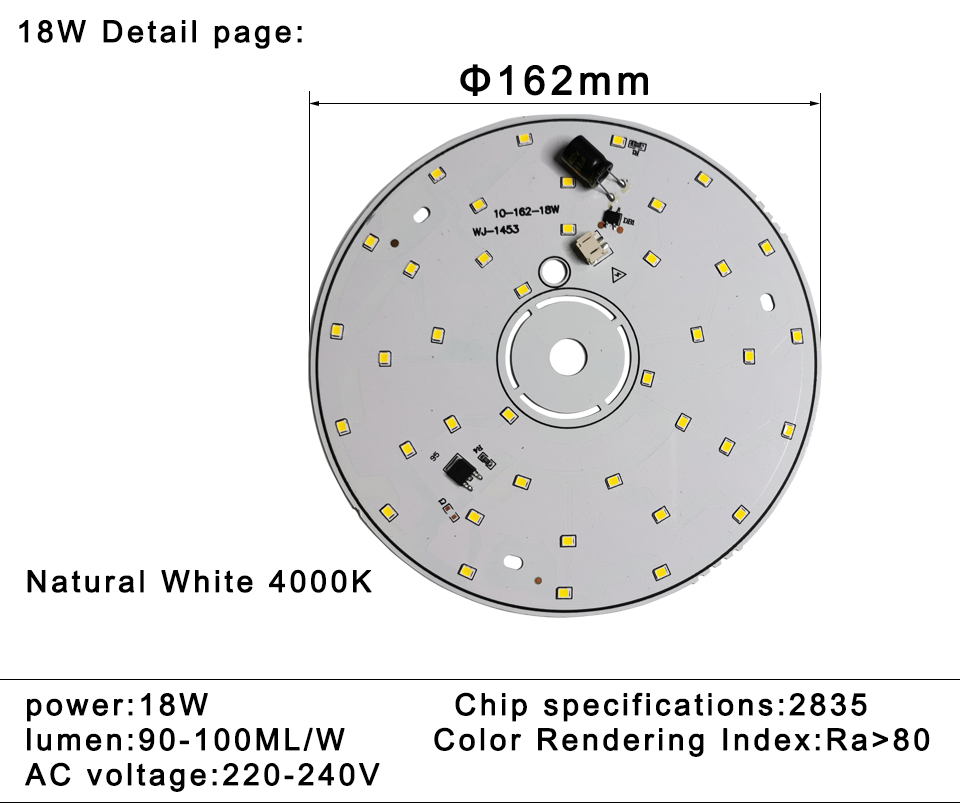 LED Bulb Lamp Chip 3W 6W 12W 18W AC 220V 240V Smart IC No Need Driver DIY Natural White For led downlight Spotlight lamp beads