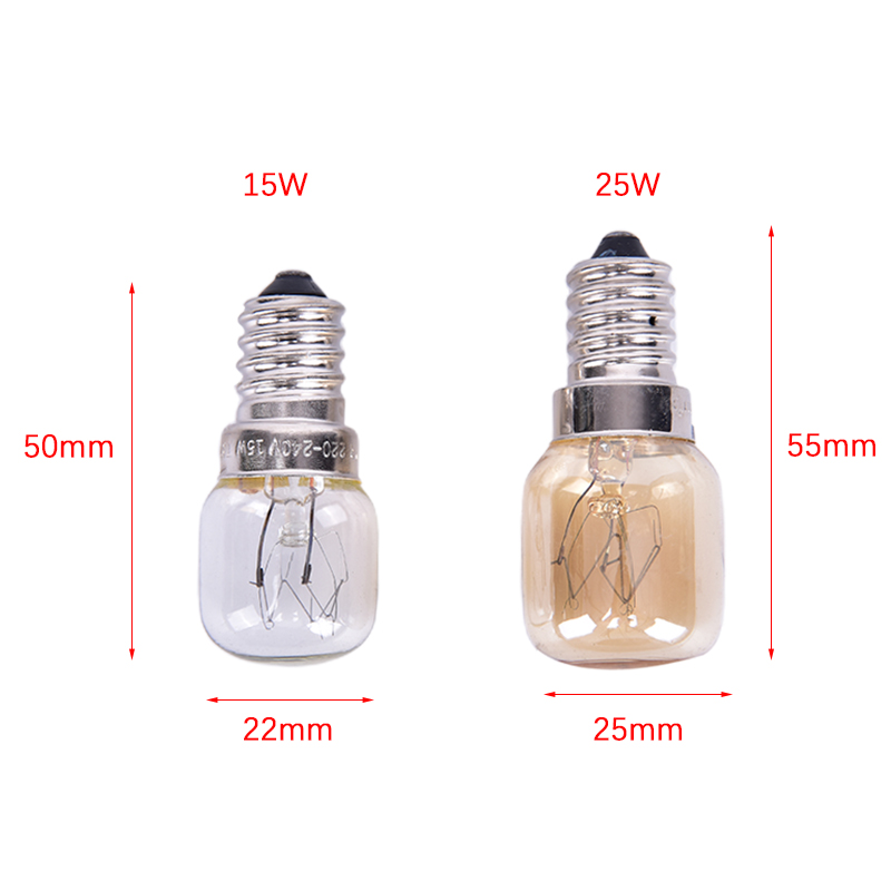 H220V-230V High Temperature 15w/25w 300 Degree Ses E14 Oven Toaster/ Steam Light Bulbs / Cooker Hood Lamps