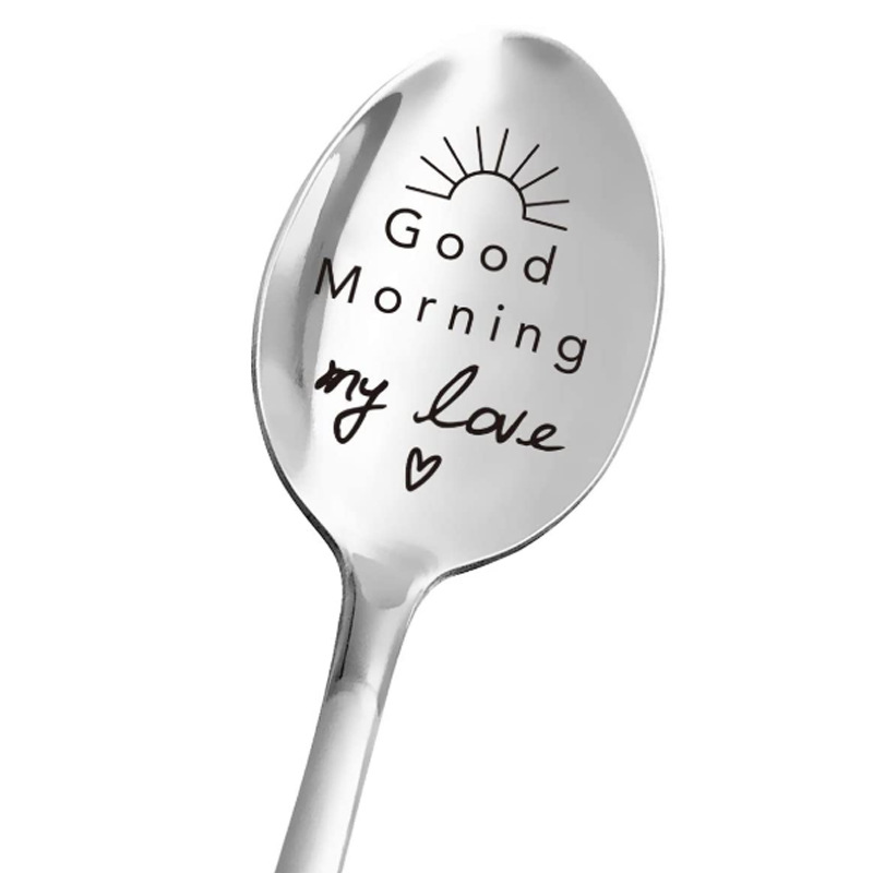 Valentines Day Gift Stainless Steel Milk Coffee Spoons Love Letter Wedding Souvenirs Anniversary Gift for Girlfriend Boyfriend