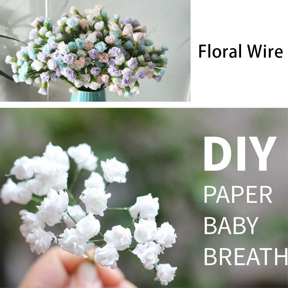 50Pcs 26# 0.45mm 36CM Floral Wire High Quality Paper Covered Artificial Branches Twigs Iron Wire For DIY/nylon Flower Accessory