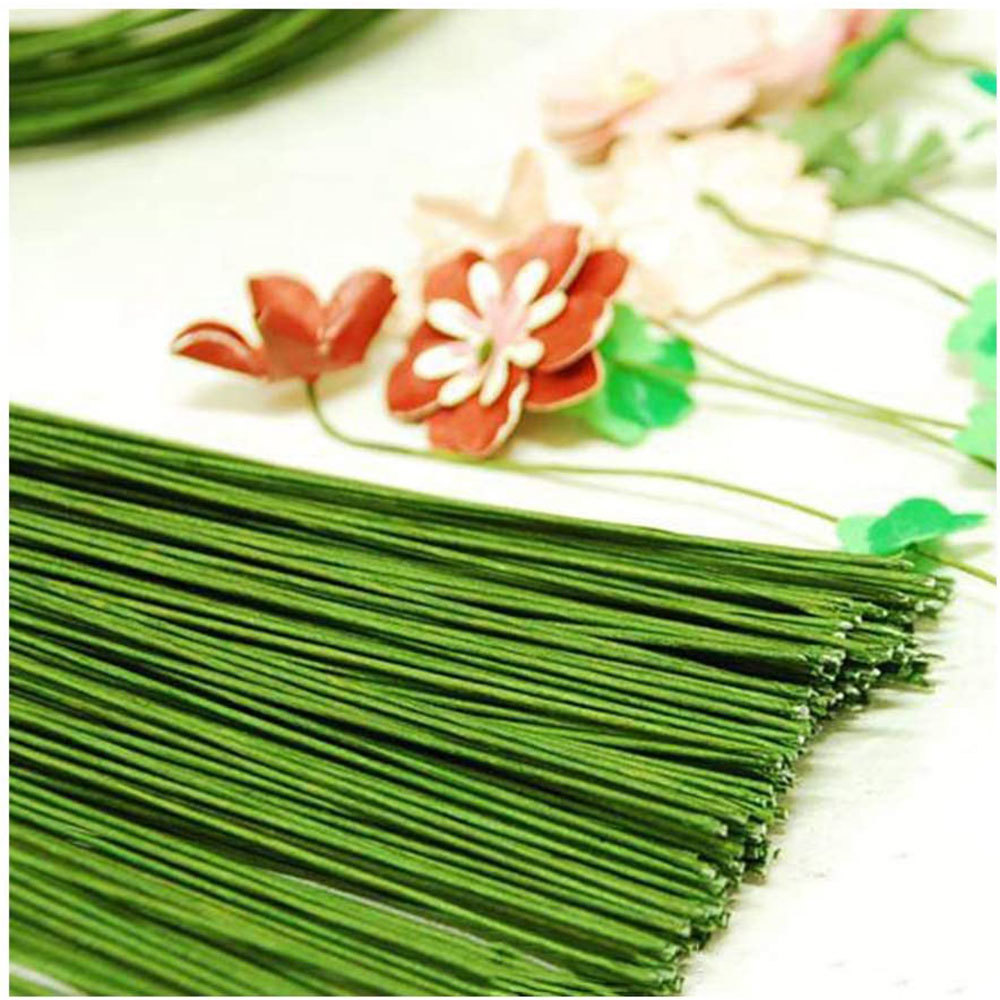 50Pcs 26# 0.45mm 36CM Floral Wire High Quality Paper Covered Artificial Branches Twigs Iron Wire For DIY/nylon Flower Accessory