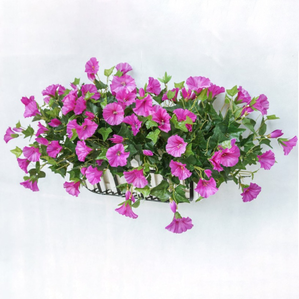 Home Artificial Morning Glory Vine Petunia Wedding Decor Silk cloth Simulation Vibrantly 7 branches Decoration