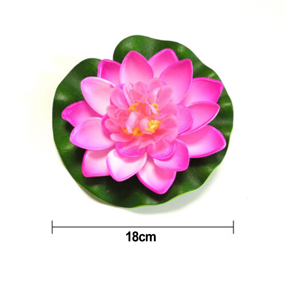 Floating Lotus Water Lily Plastic Pond Aquarium Decor Simulation Artificial Lotus Fake Plant Home Outdoor Decor