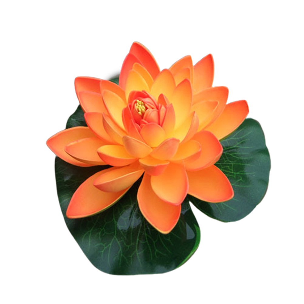 Floating Lotus Water Lily Plastic Pond Aquarium Decor Simulation Artificial Lotus Fake Plant Home Outdoor Decor