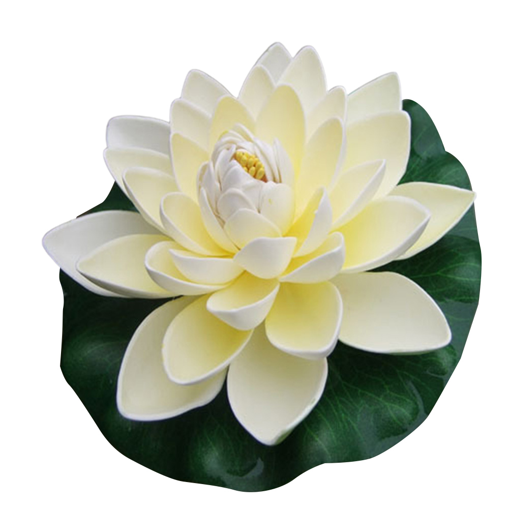 Floating Lotus Water Lily Plastic Pond Aquarium Decor Simulation Artificial Lotus Fake Plant Home Outdoor Decor