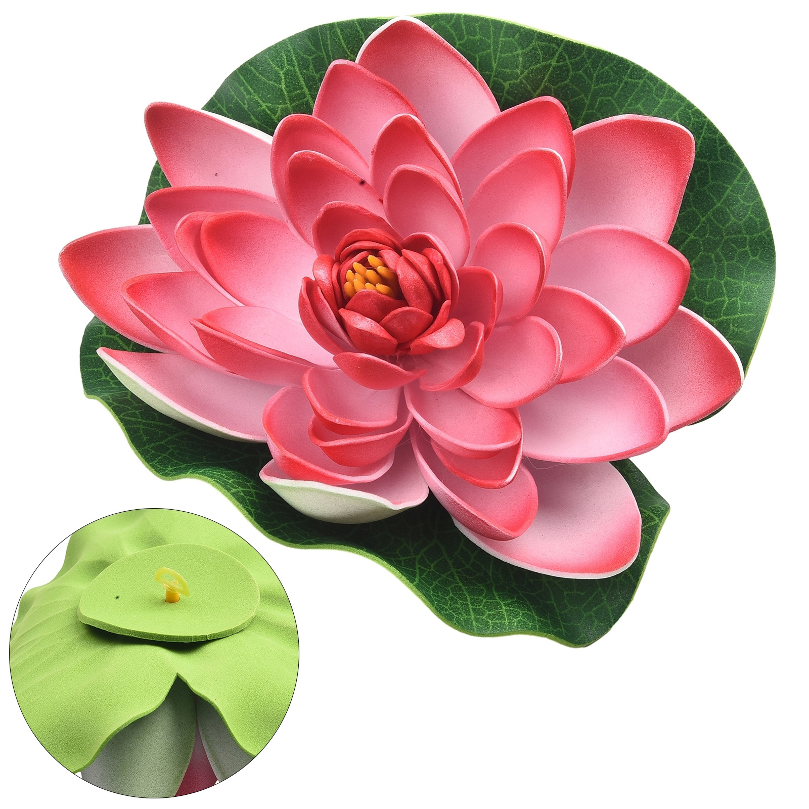 Floating Lotus Water Lily Plastic Pond Aquarium Decor Simulation Artificial Lotus Fake Plant Home Outdoor Decor