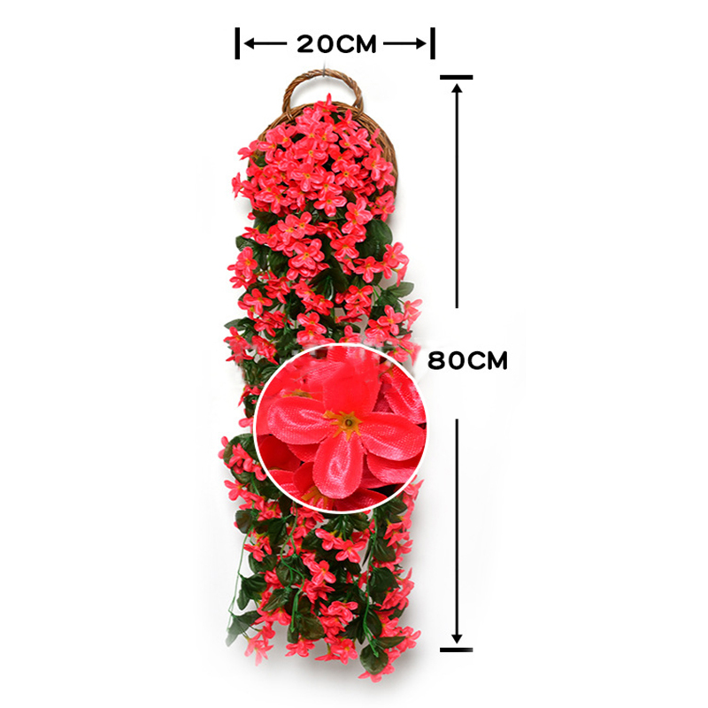 Artificial Flower Rattan Fake Plant Vine Decoration Wall Hanging Roses Flower String Home Wedding Party Backdrop Decoration