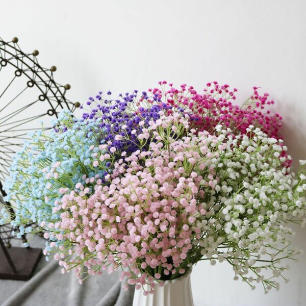 1 Bunch Artificial Fake Silk Gypsophila Flowers Wedding Home Decoration Silicone Real Touch Decorative Garden Decor - Image 6