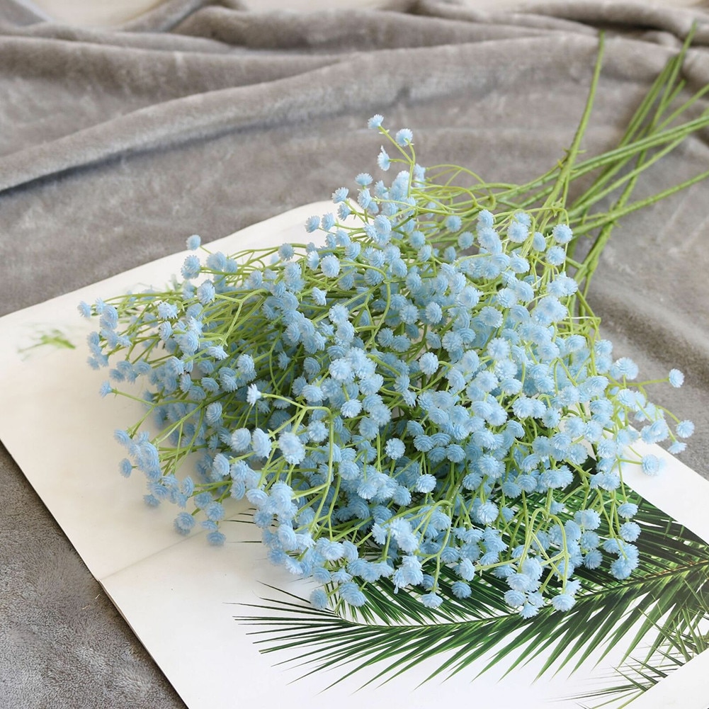 1 Bunch Artificial Fake Silk Gypsophila Flowers Wedding Home Decoration Silicone Real Touch Decorative Garden Decor