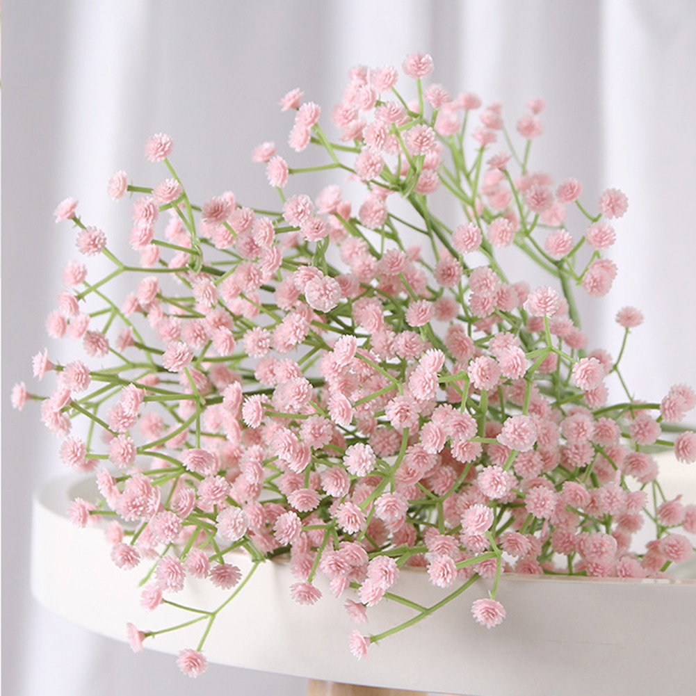 1 Bunch Artificial Fake Silk Gypsophila Flowers Wedding Home Decoration Silicone Real Touch Decorative Garden Decor