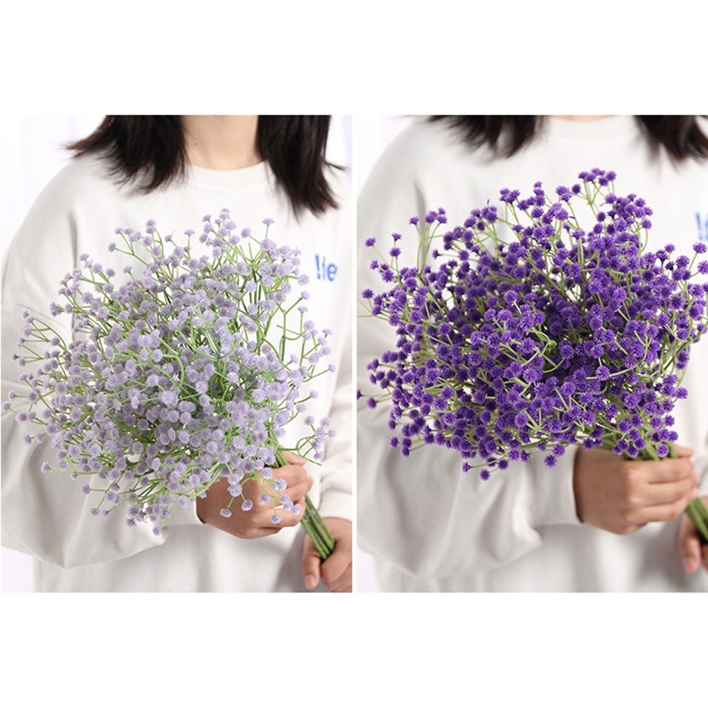 1 Bunch Artificial Fake Silk Gypsophila Flowers Wedding Home Decoration Silicone Real Touch Decorative Garden Decor