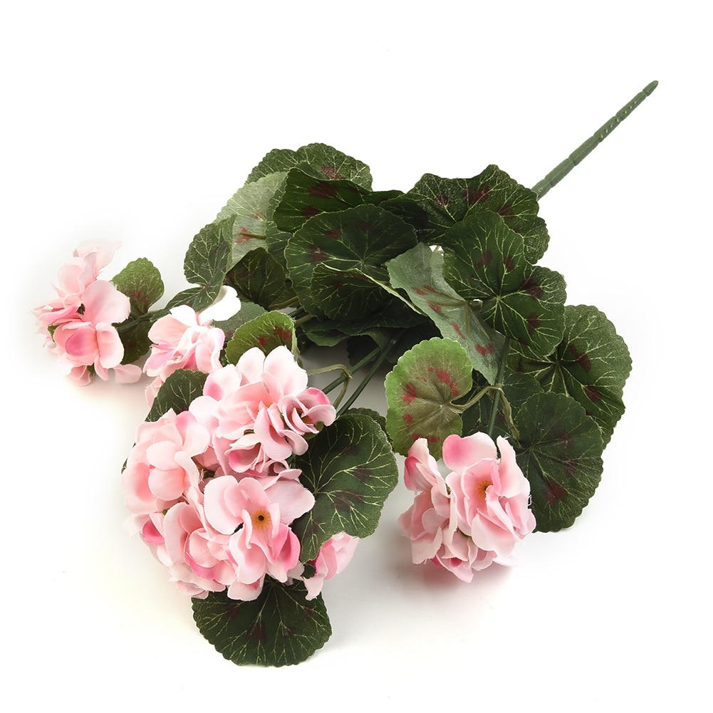 36cm Artificial Geranium Red Pink Flowers Plant Artificial Plants Artificial Flower For Wedding Garden Home Xmas Decor