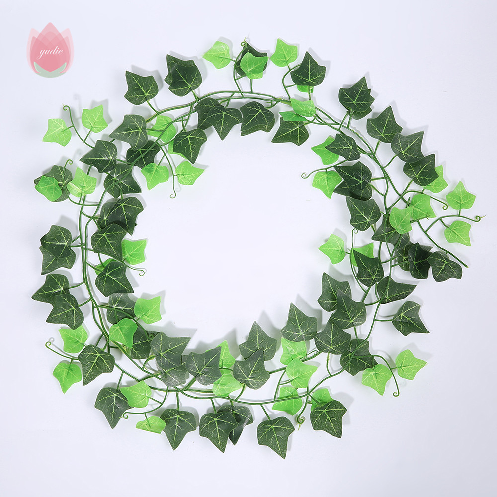 1Pc 230Cm Green Vine Silk Artificial Ivy Hanging Leaf Garland Plant Creeper Leaf ​Home Decor Wedding Bathroom Garden Decoration