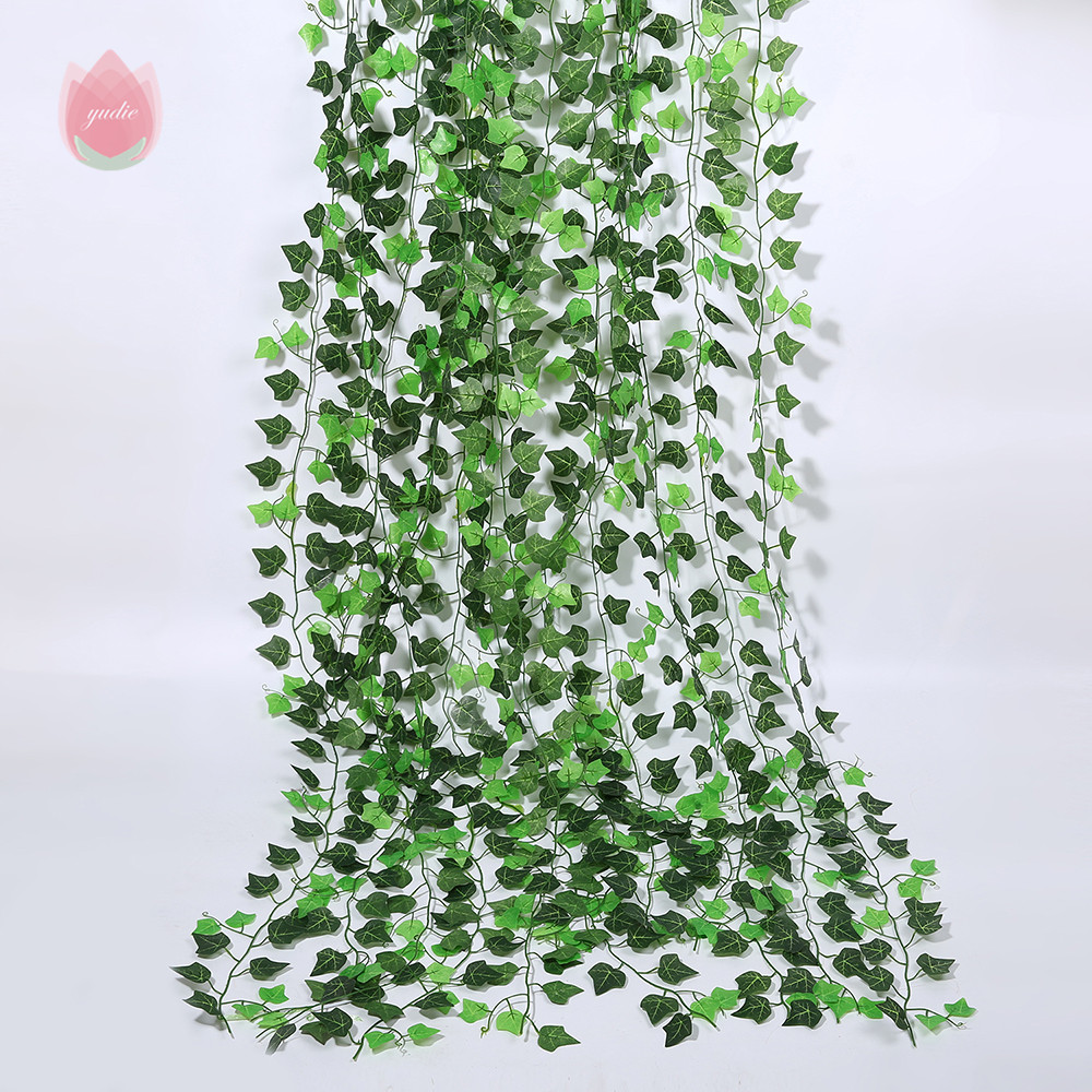 1Pc 230Cm Green Vine Silk Artificial Ivy Hanging Leaf Garland Plant Creeper Leaf ​Home Decor Wedding Bathroom Garden Decoration