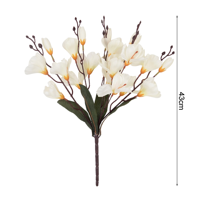 5Forks 20Heads Artificial Silk Flower Bouquet Simulation Magnolia Plant for Home Living Room Decoration Wedding Fake Flowers