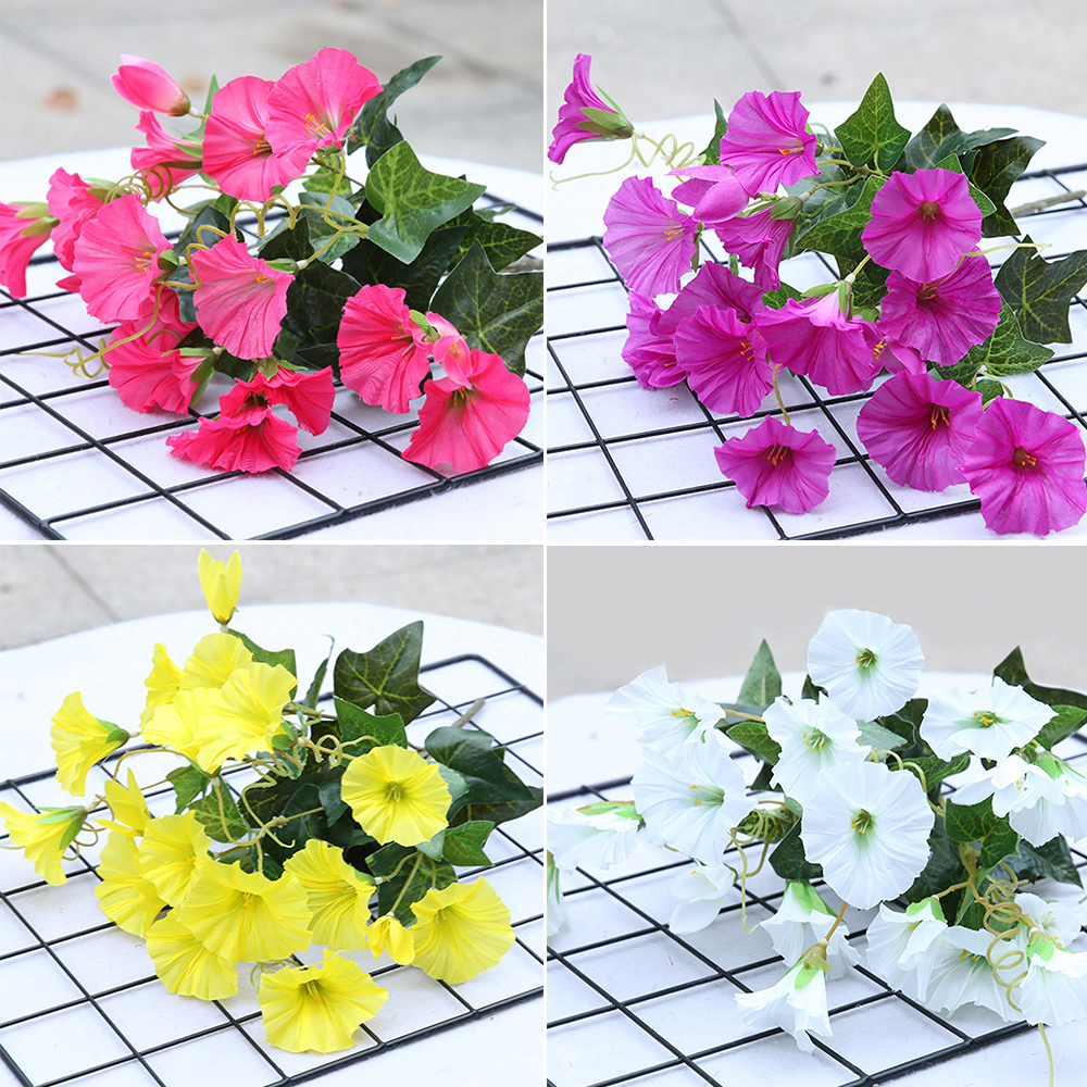 Artificial Flowers Fake Morning Glory Simulation Petunia Home Decor Plastic Durable Vibrant Caneman Decoration Homes Wedding