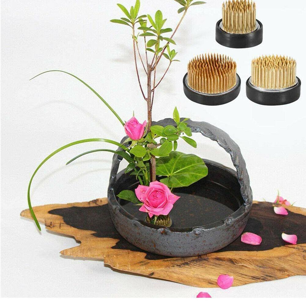 4 Sizes Round Flower Frog Holder Ikebana Kenzan Flower Art Fixed Arranging Tool Home Decor Living Room Floral Insert Arrangement