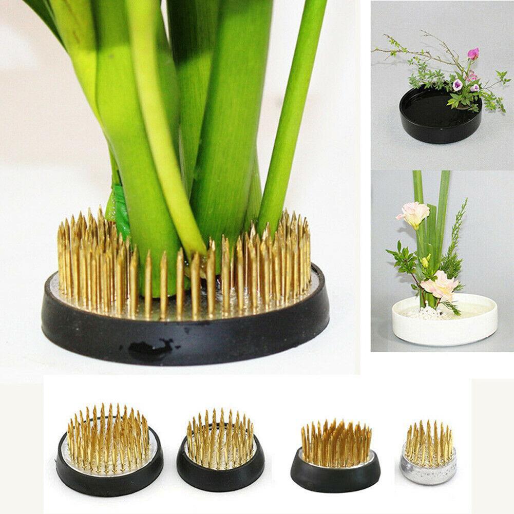 4 Sizes Round Flower Frog Holder Ikebana Kenzan Flower Art Fixed Arranging Tool Home Decor Living Room Floral Insert Arrangement