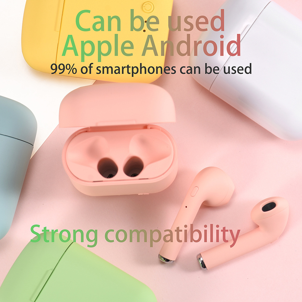 Mini Tws Headset Wireless Earphones Bluetooth 5.0 With Mic Charging Pod For All Smart Phone Mini Earbud Sports Headphones I12