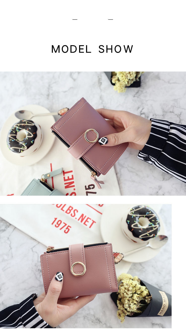 2023 New Short Women Wallets Free Name Customized Fashion Simple Cute Small Female Wallets PU Leather Card Holder Women's Purse