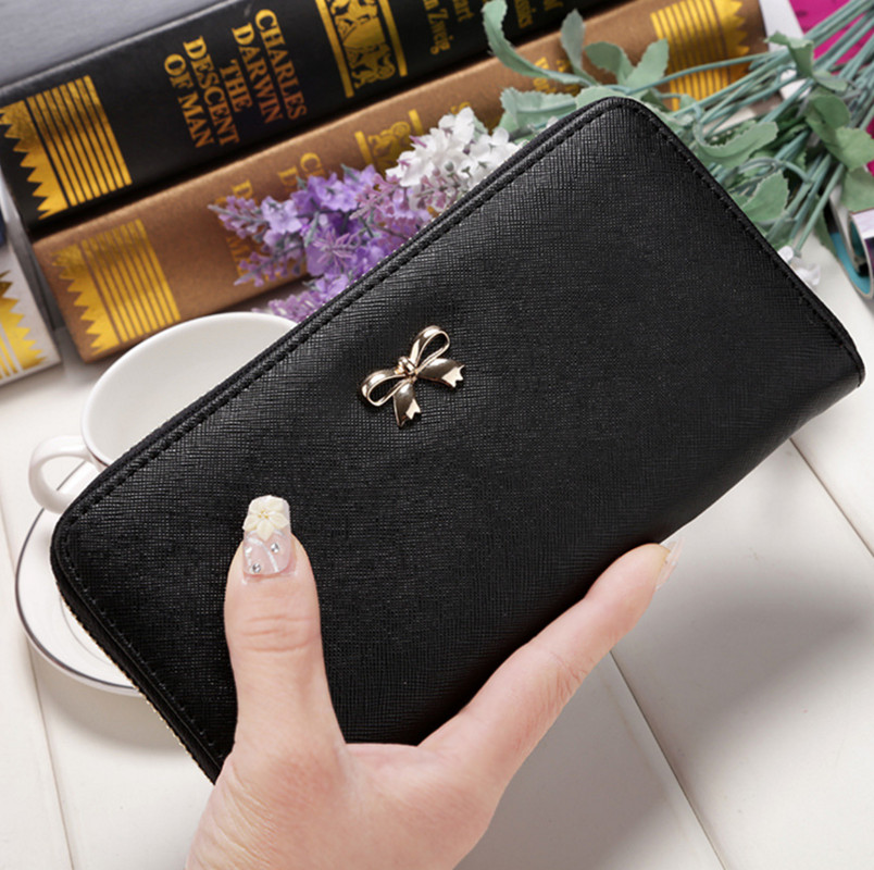 Female Wallets Phone Clutch Bag Purses Bow-Knot Long Wallets For Girl Ladies Money Coin Pocket Card Holder Women's Wallets