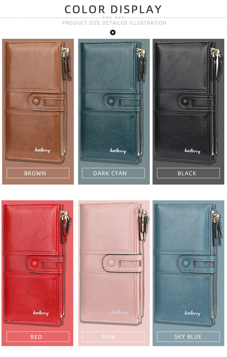 2022 Name Engrave Women Wallets Fashion Long Leather Top Quality Card Holder Classic Female Purse Zipper Brand Wallet For Women