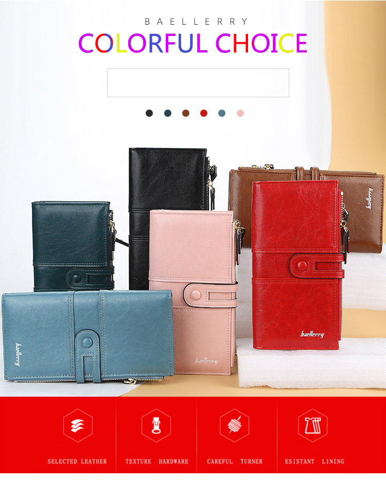 2022 Name Engrave Women Wallets Fashion Long Leather Top Quality Card Holder Classic Female Purse Zipper Brand Wallet For Women