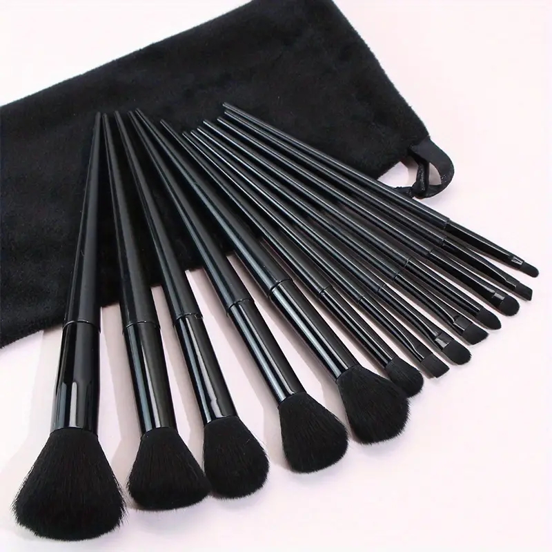 13PCS Black Makeup Brushes Set Powder Foundation Blush Kabuki Blending Makeup Beauty Tools Brochas Maquillaje for Cosmetics