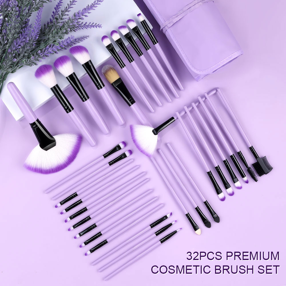 8/32PCS Makeup Brushes Set For Eye Shadow Foundation Powder Eyeliner Eyelash Cosmetict Face Make Tool Brush Set Eyelash Brush