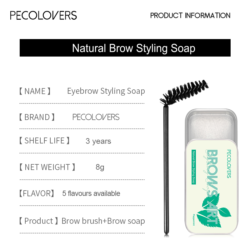 1Pc Eyebrow Styling Gel Brows Wax Sculpt Soap Waterproof Long-Lasting 3D Feathery Wild Brow Styling Easy To Wear Makeup Eyebrow