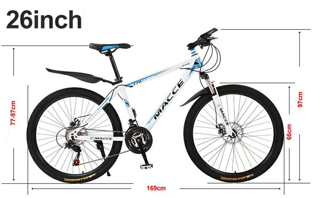 27 Speed Bicycle Mountain Bike Lightweight Anti-Skid And Wear-Resistant Tires Sensitive Braking Mechanical Dual Disc