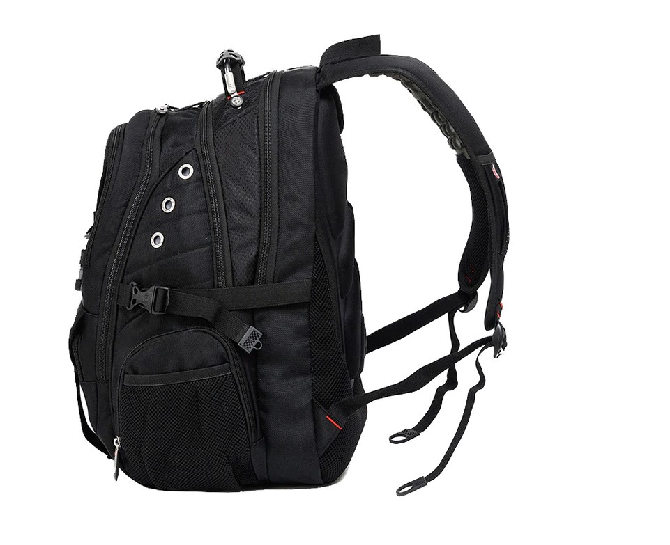 Men's Large Capacity Travel Backpack with Tactical Buckle