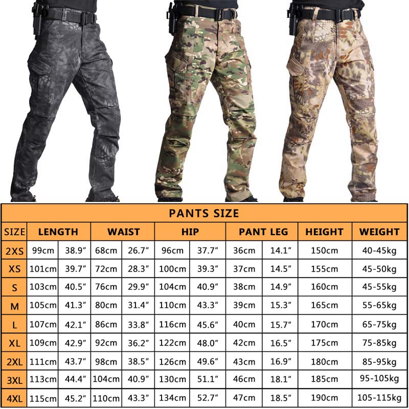 HAN WILD Army Military Pant Combat Pants Tactical Cargo Pants Paintball Trousers Airsoft Hiking Hunting Clothes Men Clothing