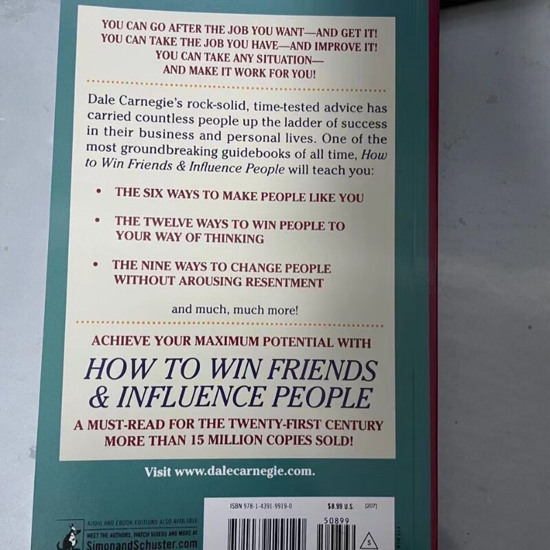 How To Win Friends & Influence People By Dale Carnegie Interpersonal Communication Skill Self-improvement Reading Book