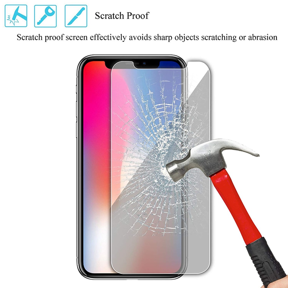 9H Protective Glass For iPhone 11 12 Pro Max Glass On iPhone 7 8 X XR XS 12 13 Mini SE 14 Screen Protector Front Protection Film