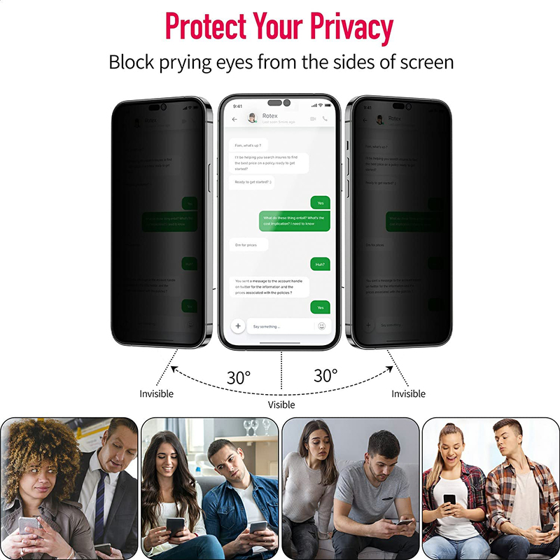 Black Privacy Screen For iPhone 11 12 13 14 Pro XR X XS Max Protective Glass For iPhone 12 Pro Max Mini 7 8 6 6S Anti-Spy Glass