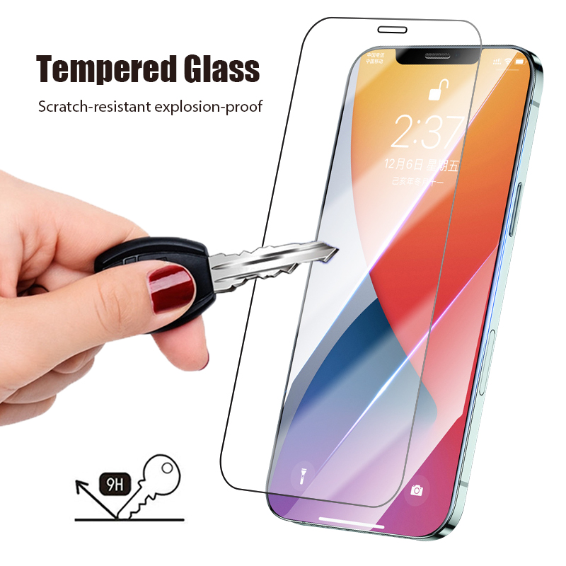 6IN1 Tempered glass for iPhone14 Plus 13 12 11 mini Xs max XR X 8 7 6 6S Plus SE screen protector for 14 13 12 11 Pro Max glass