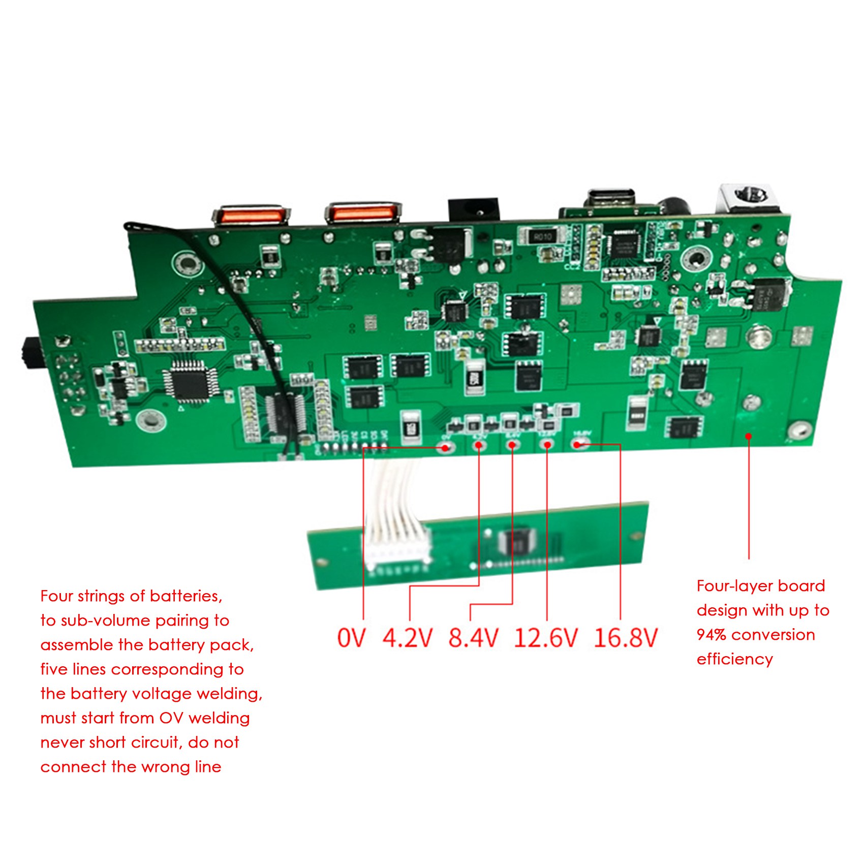 18650 Battery Power Bank Box LCD Display 60000MAh Power Board for 18650 Battery DIY Box Powerbank Case for Phone Tablet