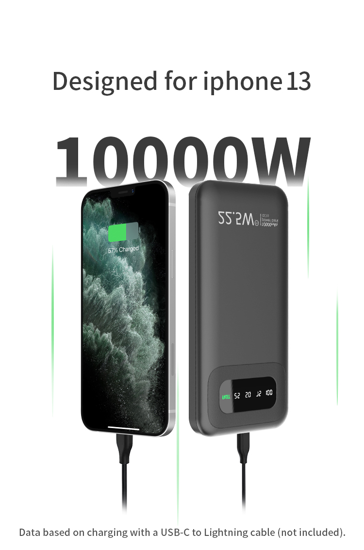 Power Bank 10000mAh 22.5W PD Fast Charging Powerbank Portable External Battery Charger For iPhone 14 13 12 Pro Max Xiaomi Huawei