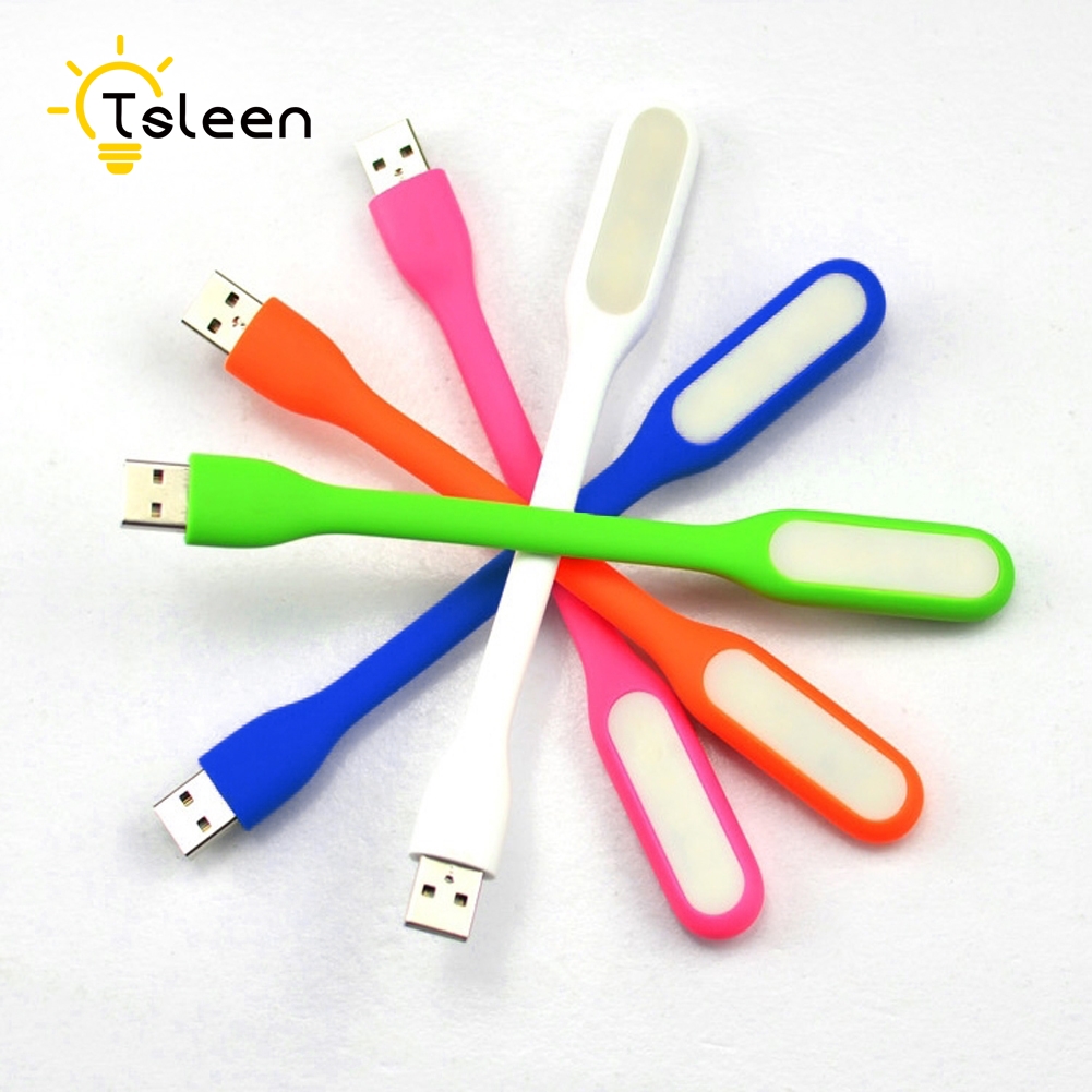 TSLEEN Flexible Neck 4PCS DC 5V Mini USB LED Light Notebook For Power Bank Flashlight HUB Car Charger Reading PC Laptop Computer