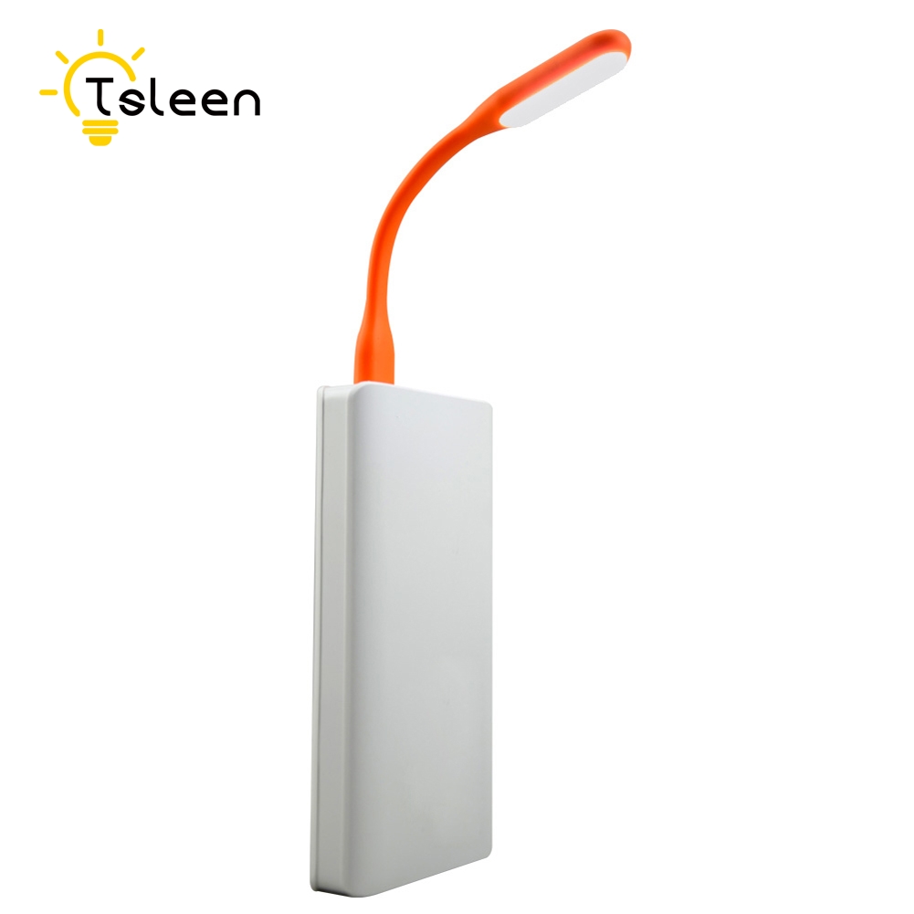 TSLEEN Flexible Neck 4PCS DC 5V Mini USB LED Light Notebook For Power Bank Flashlight HUB Car Charger Reading PC Laptop Computer