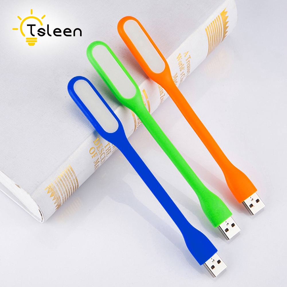 TSLEEN Flexible Neck 4PCS DC 5V Mini USB LED Light Notebook For Power Bank Flashlight HUB Car Charger Reading PC Laptop Computer