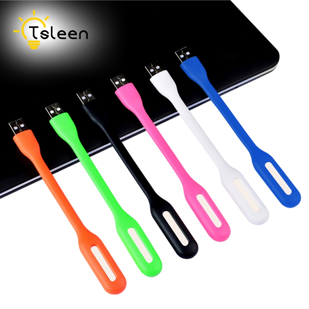 TSLEEN Flexible Neck 4PCS DC 5V Mini USB LED Light Notebook For Power Bank Flashlight HUB Car Charger Reading PC Laptop Computer