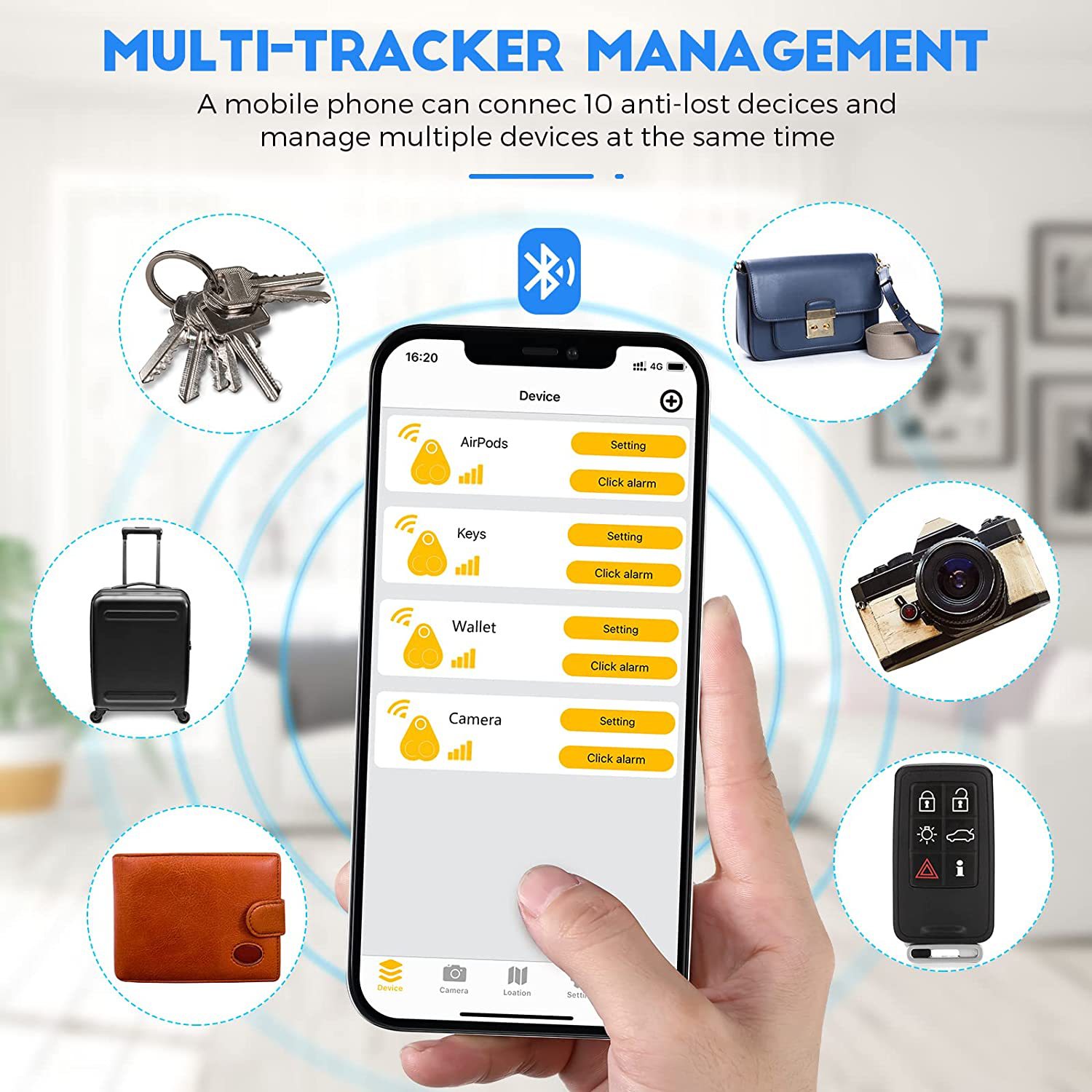 Mini Tracking Device Tracking Air Tag Key Car Pet Vehicle Lost Tracker Child Finder Pet Tracker Location Smart Bluetooth Tracker