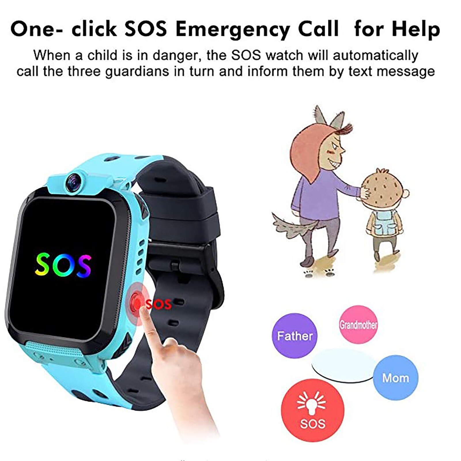 Kids Smart Watch Waterproof Smart bracelet Touch Screen SOS Phone Call Device Location Tracker Anti-Lost Child SmartWatch Q16