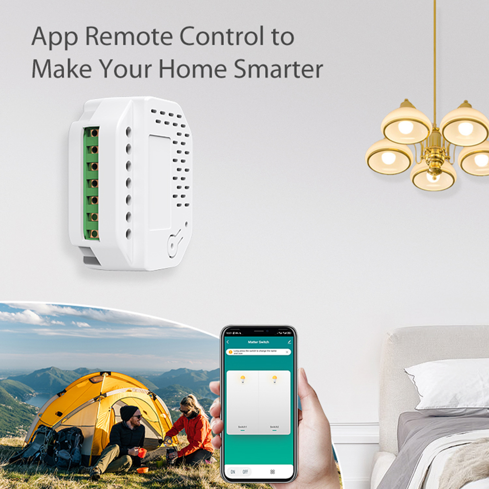 Tuya Smart Home WiFi Switch Breaker 2.4GHz Smart On-Off Device Google Assistant Alexa Voice Control App Control