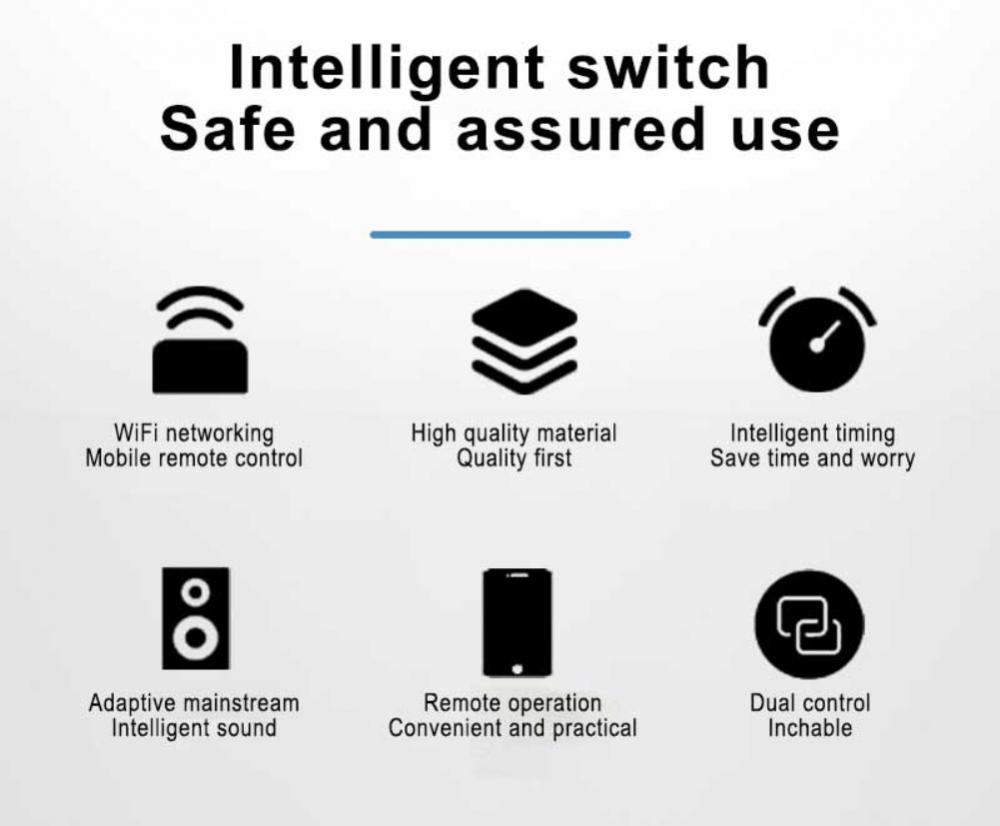 Aubess 10A Smart Switch RF/RF433 + WiFi Dual Control Smart Switches Module On-off Device Tuya Single Wire Intelligent Switch