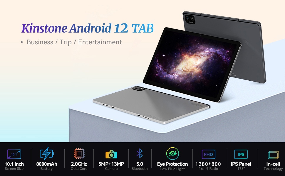 2023 Newest Phone Tablet 10 inch 8GB RAM + 256GB ROM Tablet with Keyboard wifi 6 Android 12 Tablets PC 512GB Expand IPS Screen D